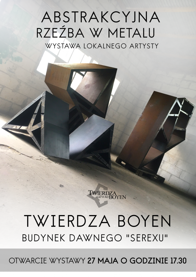 Plakat wystawa rzeźby w metalu